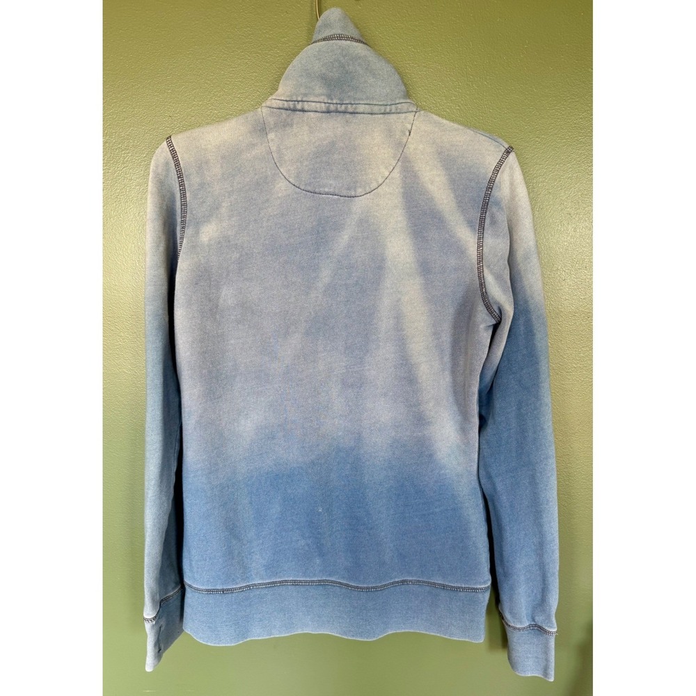 Horseware Polo Womens Full Zip Sweatshirt Blue Acid Wash Crest Logo Size Small - Picture 2 of 5